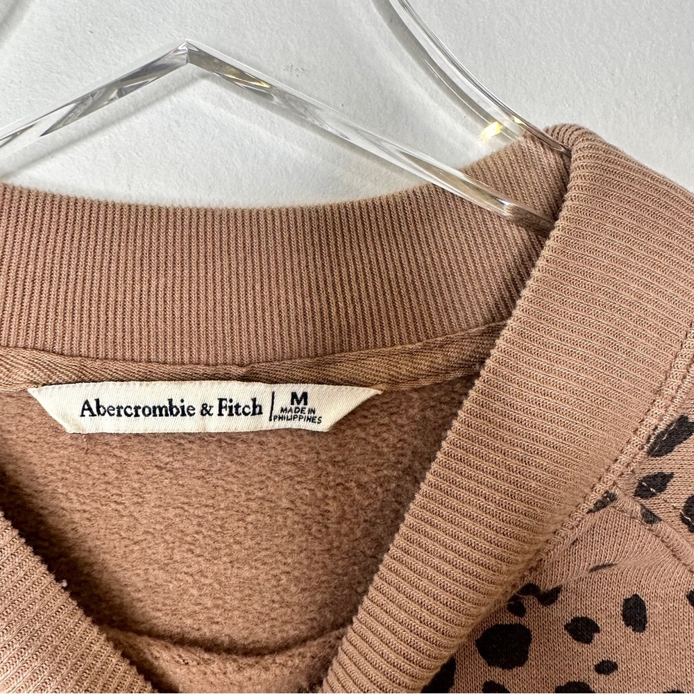 Abercrombie & Fitch Mini Mockneck Brown Spotted Sweater Size Medium - Picture 9 of 9